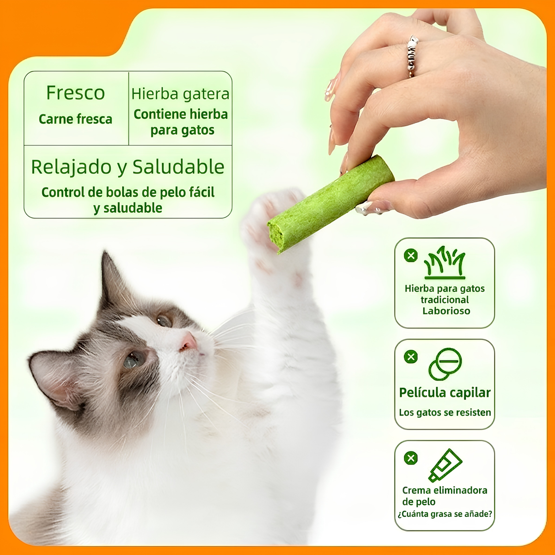 Snack dental premium para gato limpieza de dientes y colmillos