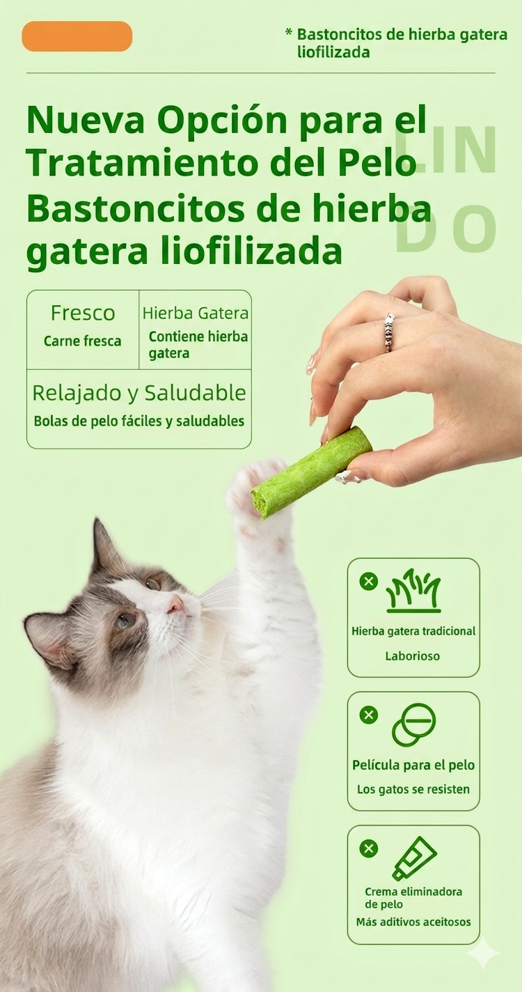 MimosPets – Barritas Dentales de Hierba Gatuna para Gatos | Limpieza Dental Natural
